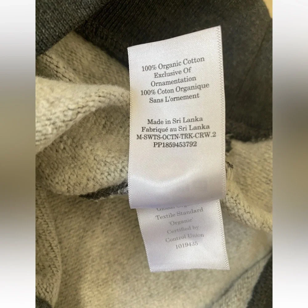 EVERLANE Mens The Track Crewneck Sweatshirt Organic Cotton Gray NWT Size S Small